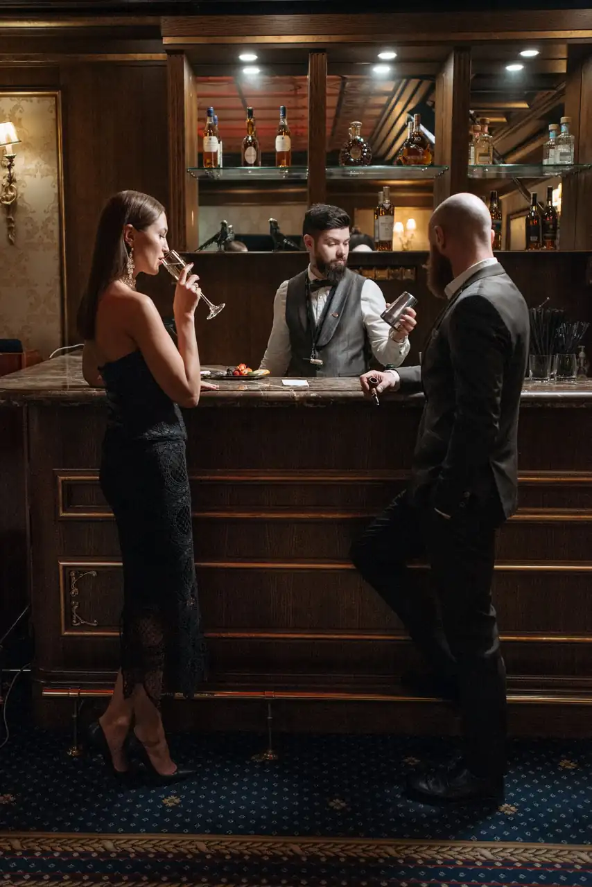 Social interaction at bar
